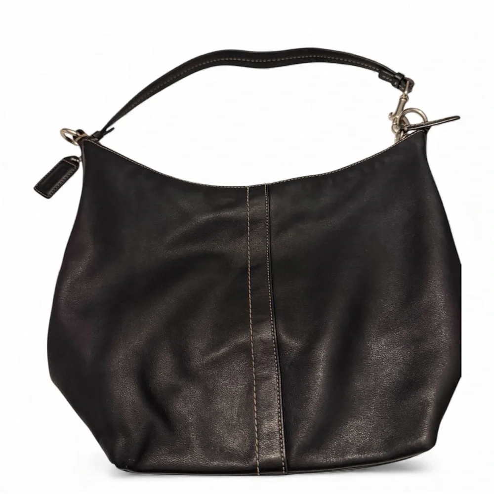 Coach Dark Brown Leather Hobo Shoulder Bag